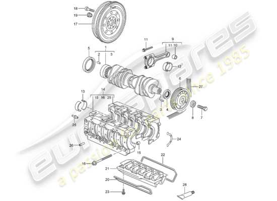 a part diagram from the Porsche Boxster 987 parts catalogue