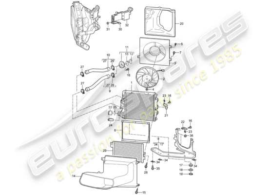 a part diagram from the Porsche Boxster 987 parts catalogue