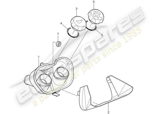 a part diagram from the Porsche Boxster 987 (2008) parts catalogue