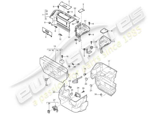 a part diagram from the Porsche Boxster 987 (2008) parts catalogue