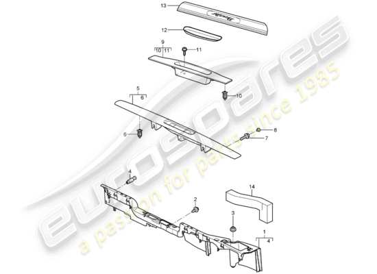 a part diagram from the Porsche Boxster 987 parts catalogue