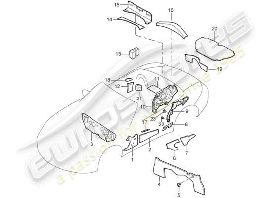 a part diagram from the Porsche Boxster 987 parts catalogue