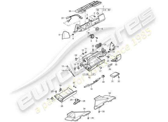 a part diagram from the Porsche Boxster 987 (2008) parts catalogue