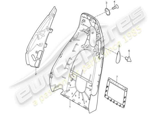 a part diagram from the Porsche Boxster 987 parts catalogue