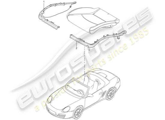 a part diagram from the Porsche Boxster 987 parts catalogue