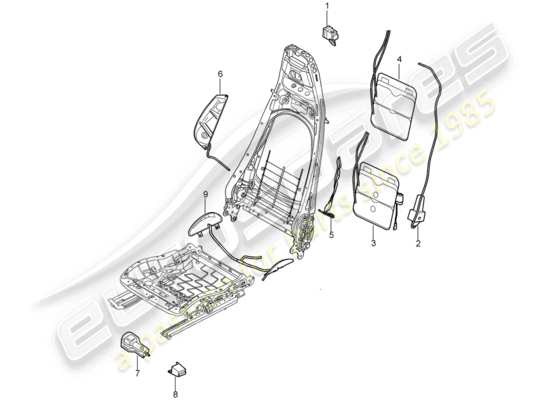 a part diagram from the Porsche Boxster 987 parts catalogue