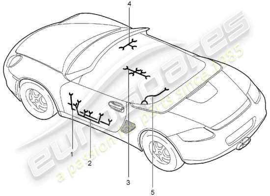 a part diagram from the Porsche Boxster 987 parts catalogue