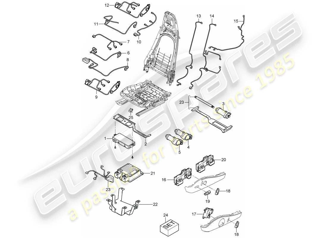 Porsche Boxster 987 (2009) wiring harnesses Part Diagram