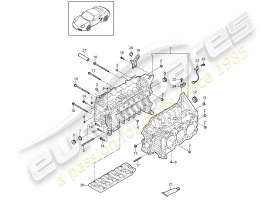 a part diagram from the Porsche Boxster 987 parts catalogue