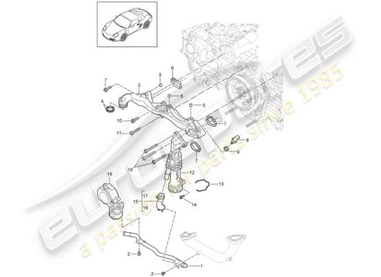 a part diagram from the Porsche Boxster 987 parts catalogue