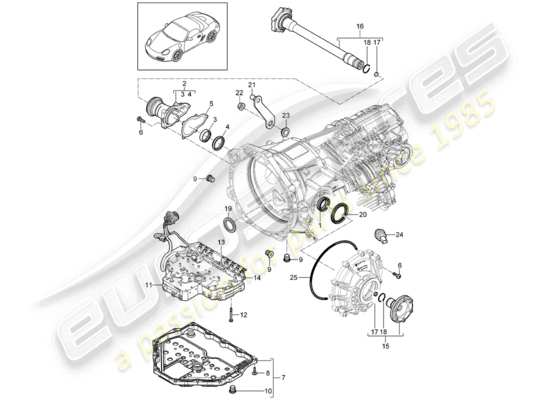 a part diagram from the Porsche Boxster 987 (2009) parts catalogue