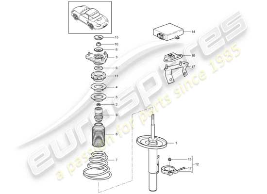 a part diagram from the Porsche Boxster 987 parts catalogue