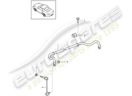 a part diagram from the Porsche Boxster 987 parts catalogue