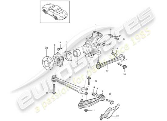 a part diagram from the Porsche Boxster 987 parts catalogue