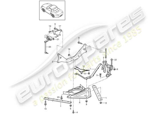 a part diagram from the Porsche Boxster 987 parts catalogue