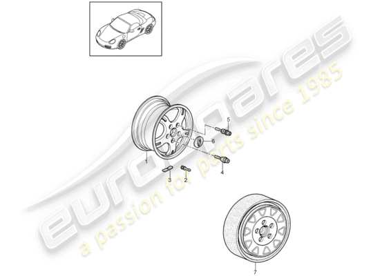 a part diagram from the Porsche Boxster 987 parts catalogue