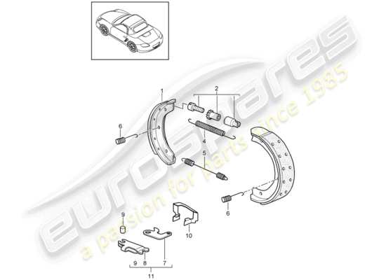 a part diagram from the Porsche Boxster 987 parts catalogue