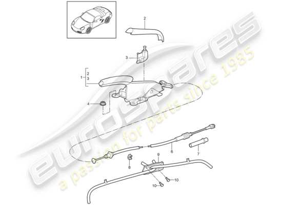 a part diagram from the Porsche Boxster 987 parts catalogue