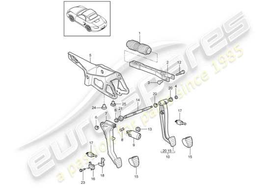 a part diagram from the Porsche Boxster 987 parts catalogue