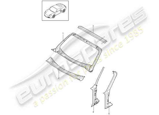 a part diagram from the Porsche Boxster 987 parts catalogue