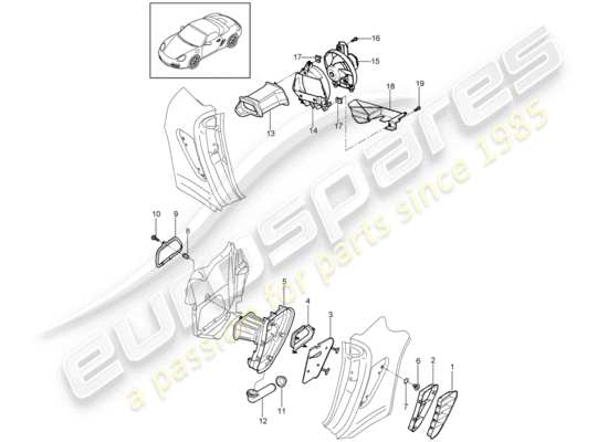 a part diagram from the Porsche Boxster 987 parts catalogue