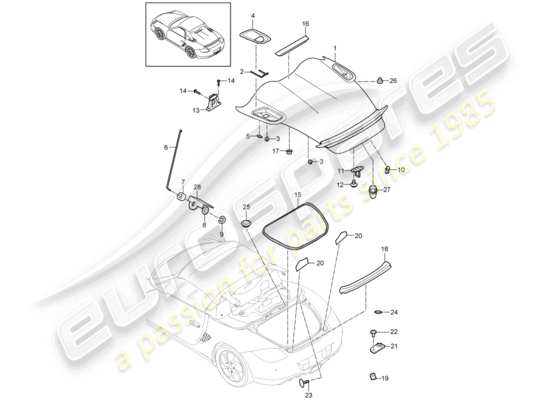 a part diagram from the Porsche Boxster 987 parts catalogue