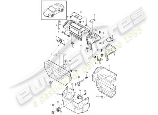 a part diagram from the Porsche Boxster 987 parts catalogue