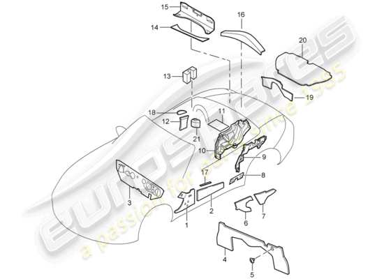 a part diagram from the Porsche Boxster 987 (2009) parts catalogue