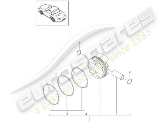 a part diagram from the Porsche Boxster 987 parts catalogue