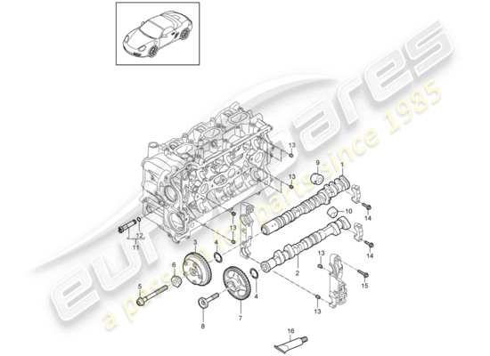 a part diagram from the Porsche Boxster 987 parts catalogue