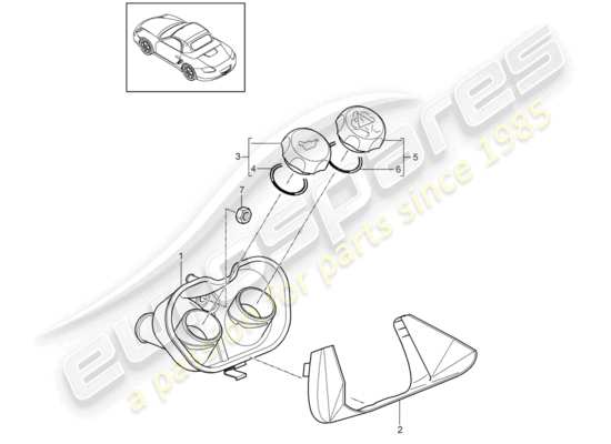 a part diagram from the Porsche Boxster 987 parts catalogue