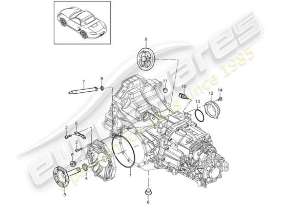 a part diagram from the Porsche Boxster 987 parts catalogue