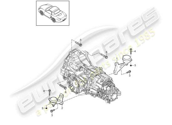 a part diagram from the Porsche Boxster 987 parts catalogue