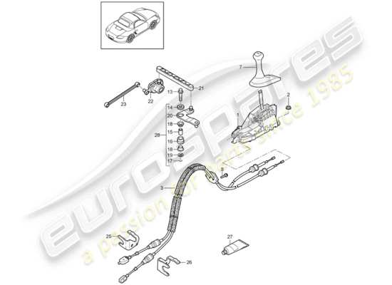 a part diagram from the Porsche Boxster 987 parts catalogue