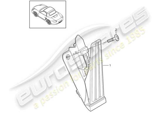 a part diagram from the Porsche Boxster 987 parts catalogue