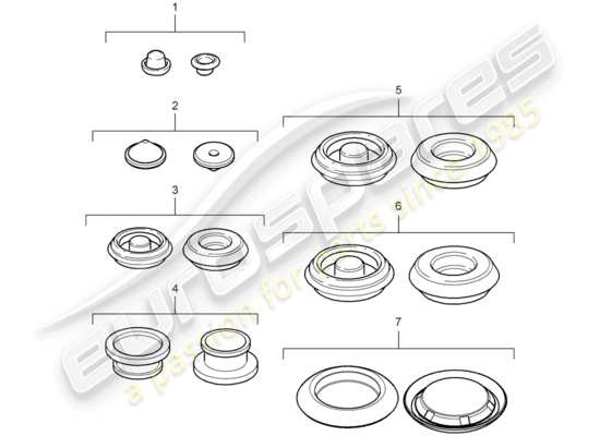 a part diagram from the Porsche Boxster 987 parts catalogue