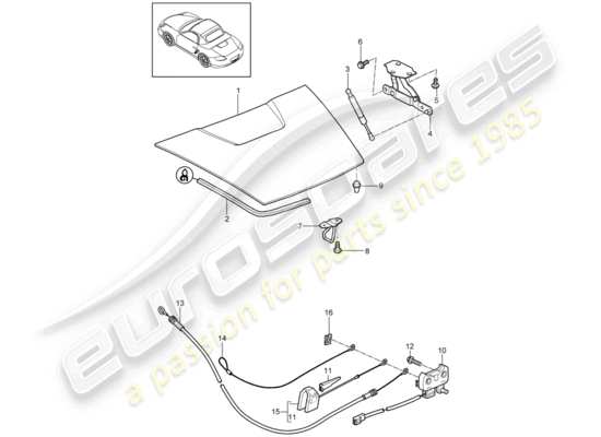 a part diagram from the Porsche Boxster 987 (2010) parts catalogue