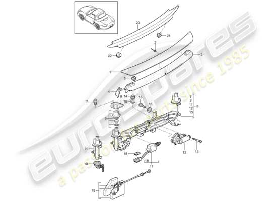 a part diagram from the Porsche Boxster 987 (2010) parts catalogue