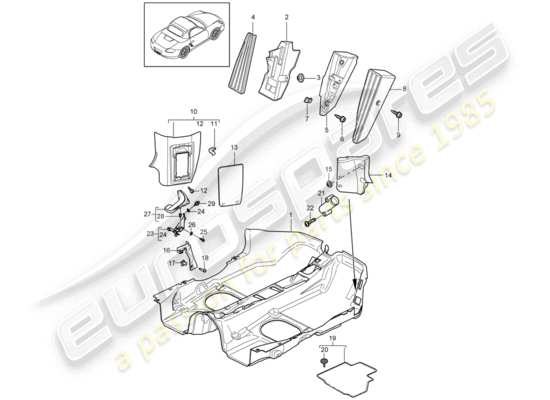 a part diagram from the Porsche Boxster 987 parts catalogue