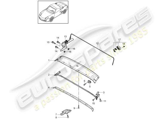 a part diagram from the Porsche Boxster 987 parts catalogue