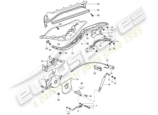 a part diagram from the Porsche Boxster 987 parts catalogue