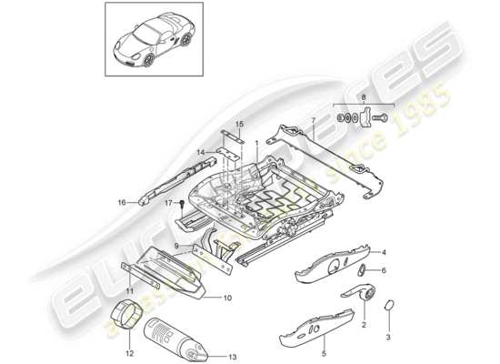 a part diagram from the Porsche Boxster 987 parts catalogue