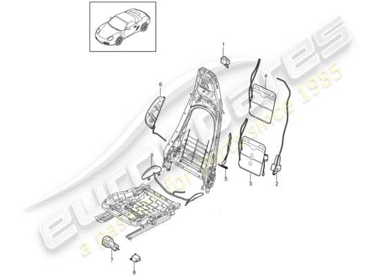 a part diagram from the Porsche Boxster 987 parts catalogue