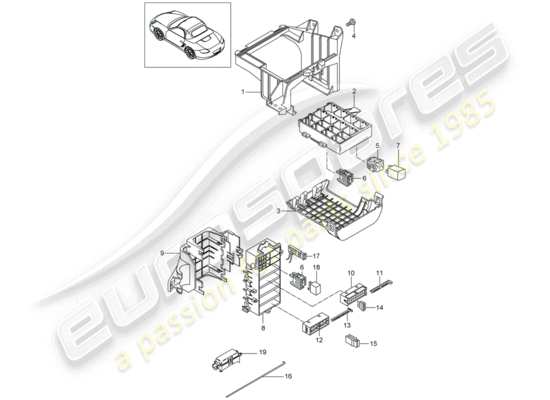 a part diagram from the Porsche Boxster 987 parts catalogue