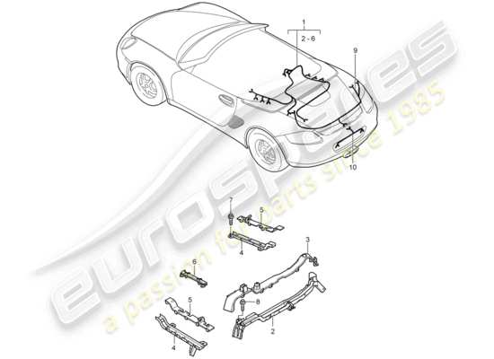 a part diagram from the Porsche Boxster 987 parts catalogue