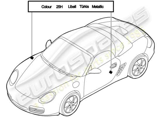 a part diagram from the Porsche Boxster 987 parts catalogue