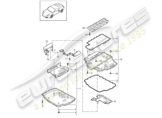 a part diagram from the Porsche Boxster 987 (2011) parts catalogue