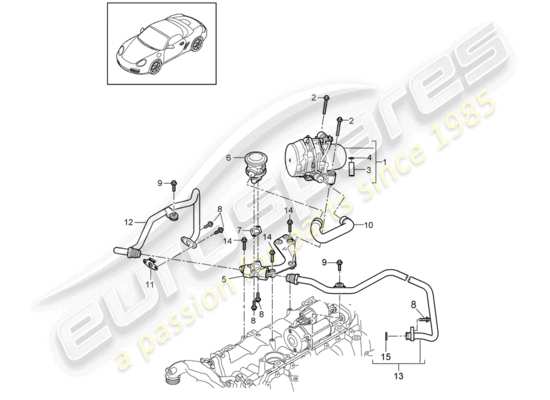 a part diagram from the Porsche Boxster 987 (2011) parts catalogue