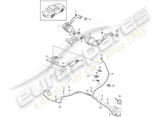 a part diagram from the Porsche Boxster 987 parts catalogue