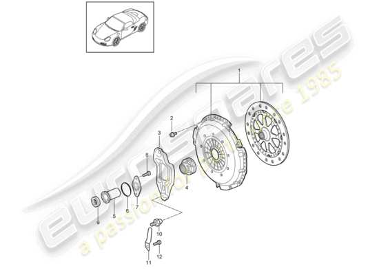 a part diagram from the Porsche Boxster 987 parts catalogue